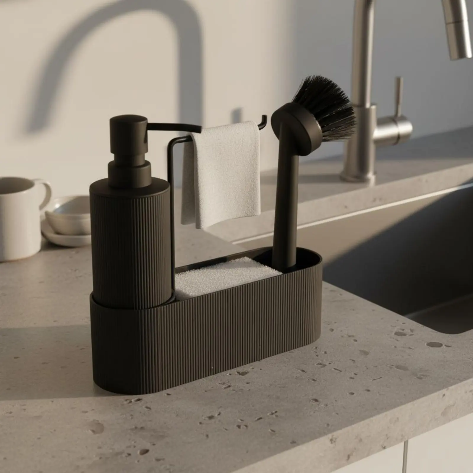 Dish Soap Dispenser Brush Holder 3 in 1 Soap Pump Brush Tray Set Countertop Cleaning Organizer Compact Size Kitchen Storage
Dish Soap Dispenser Brush Holder 3 in 1 Soap Pump Brush Tray Set Countertop Cleaning Organizer Compact Size Kitchen Storage