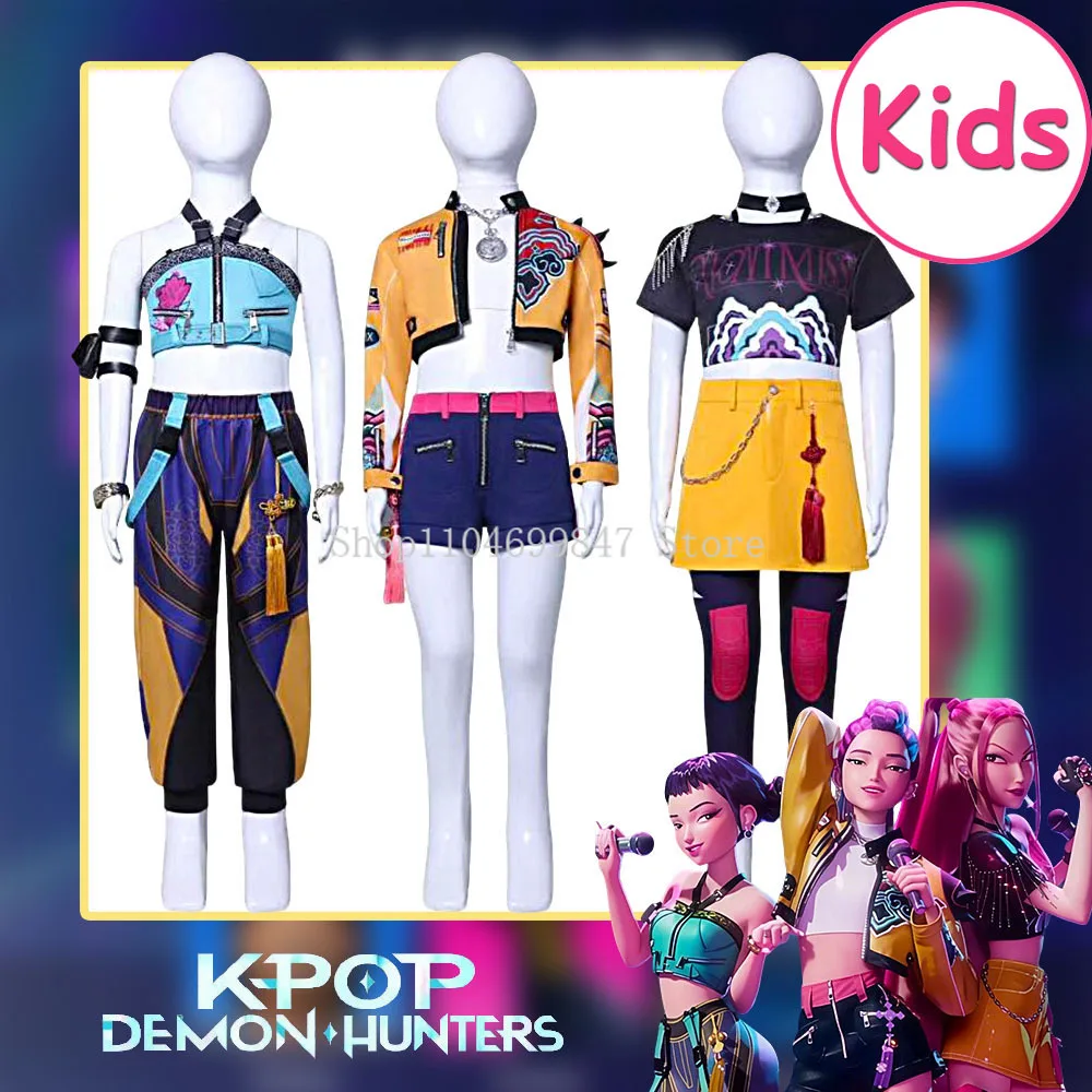Kpop Demon Hunters Rumi Zoey Mira Cosplay Costume Fantasy Roleplay Outfits Wig Halloween Costumes for Girls Adult Party Suit 
Kpop Demon Hunters Rumi Zoey Mira Cosplay Costume Fantasy Roleplay Outfits Wig Halloween Costumes for Girls Adult Party Suit