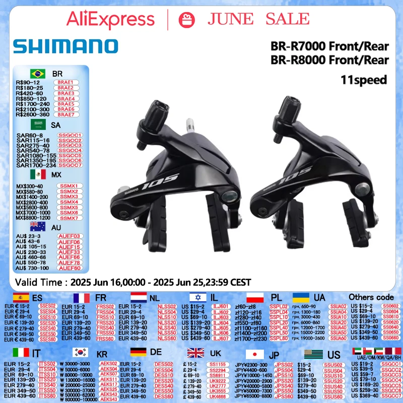 SHIMANO R7000 R8000 Brake Caliper Front Side/Rear Side 11Speed Road Rim Brake For 105 Ultegra Series Black Original V Bike Brake
SHIMANO R7000 R8000 Brake Caliper Front Side/Rear Side 11Speed Road Rim Brake For 105 Ultegra Series Black Original V Bike Brake
