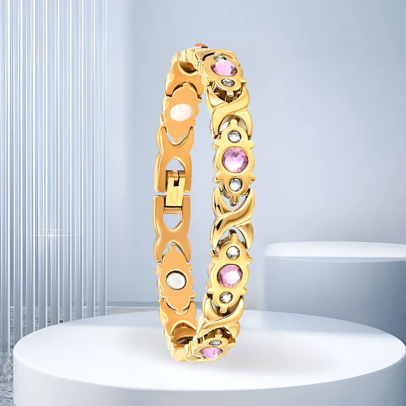 Women Stainless Steel Magnetic Therapy Bracelet Colorful Zircon Diamond Rare Earth Magnet Fashion Health Care Jewelry
Women Stainless Steel Magnetic Therapy Bracelet Colorful Zircon Diamond Rare Earth Magnet Fashion Health Care Jewelry