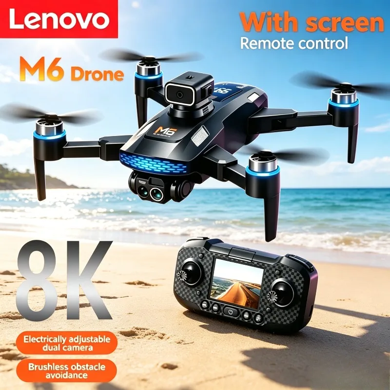 Новый профессиональный дрон Lenovo M6 5G WIFI с камерой 8K HD, FPV-видео 4K, пультом ДУ с экраном, квадрокоптер RC
Новый профессиональный дрон Lenovo M6 5G WIFI с камерой 8K HD, FPV-видео 4K, пультом ДУ с экраном, квадрокоптер RC