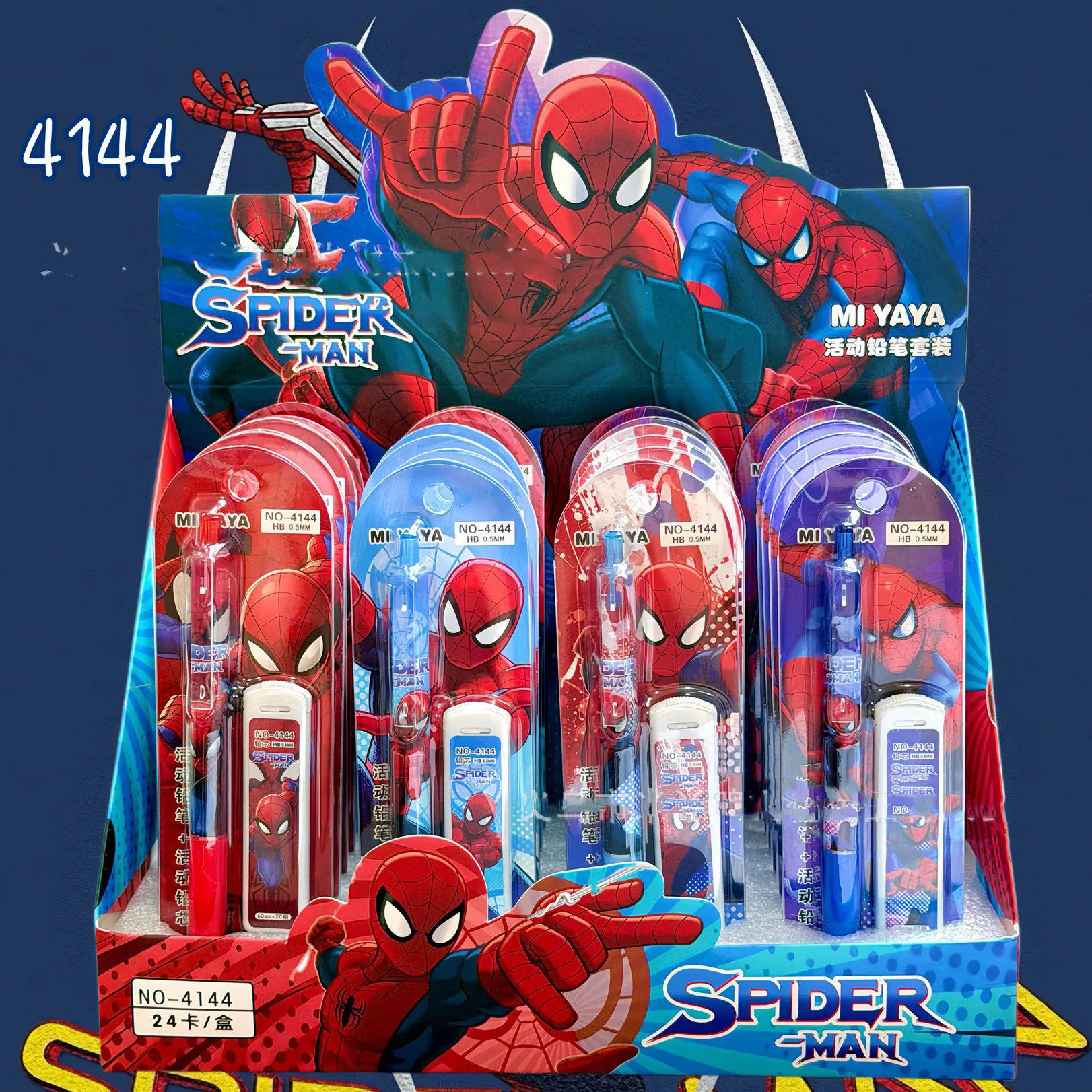New model Spider-Man Mechanical Pencil Set Cartoon 0.5mm Stationery Refill Not Easy To Break Lead Automatic Pencil
New model Spider-Man Mechanical Pencil Set Cartoon 0.5mm Stationery Refill Not Easy To Break Lead Automatic Pencil