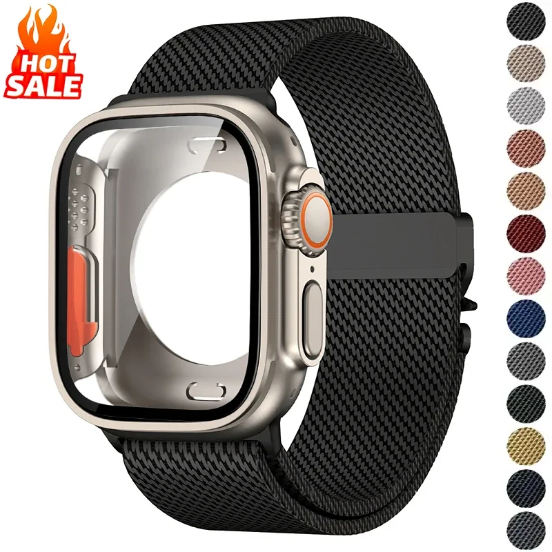 Milanese Staro+Case for Apple Watch Band 46mm 42mm 45mm 44mm 41mm 40mm Upgrade Ultra 2 49mm for Iwatch Series 10 9 8 7 6 SE 5 4
Milanese Staro+Case for Apple Watch Band 46mm 42mm 45mm 44mm 41mm 40mm Upgrade Ultra 2 49mm for Iwatch Series 10 9 8 7 6 SE 5 4