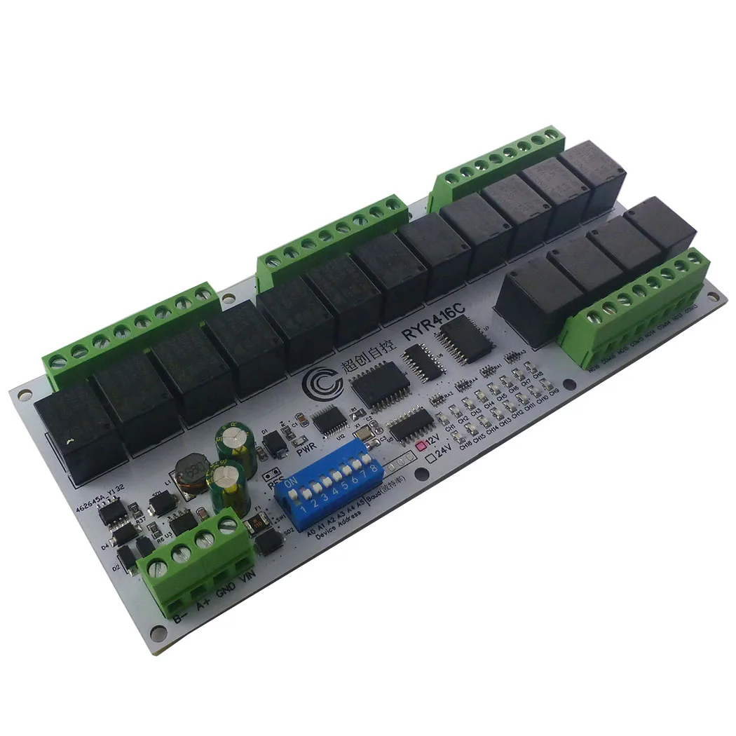 16CH Smart Relay Module RS485 Modbus TCP PLC Controller 12V 24V DC Self Locking Interlock Delay Timer HMI Expansion IO Board
16CH Smart Relay Module RS485 Modbus TCP PLC Controller 12V 24V DC Self Locking Interlock Delay Timer HMI Expansion IO Board