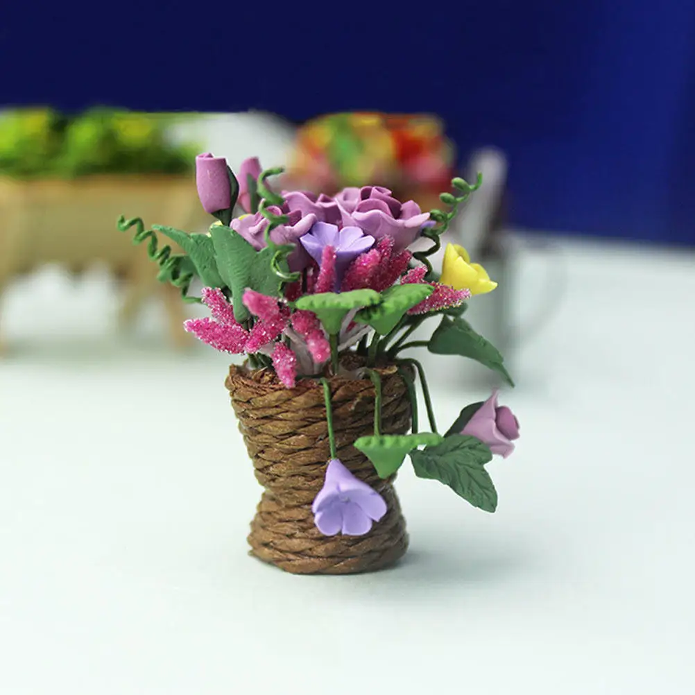 2Pcs Mini Flower Basket Bonsai Micro Landscape Ornaments Creative Woven Flower Shape Decorative Home Desk Garden Adornments
2Pcs Mini Flower Basket Bonsai Micro Landscape Ornaments Creative Woven Flower Shape Decorative Home Desk Garden Adornments