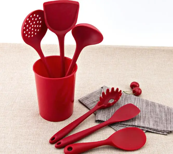 7pcs/lot Silicone Spoon Spatula Cooking Utensils Set Kitchenware Dinnerware Tableware Heat Resistant Kitchen Tools OK 1186
7pcs/lot Silicone Spoon Spatula Cooking Utensils Set Kitchenware Dinnerware Tableware Heat Resistant Kitchen Tools OK 1186