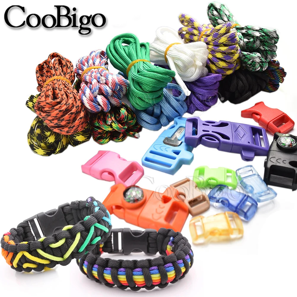 Paracord 550 Parachute Cord Side Release Buckle DIY Lanyard Key Chain Dog Collar Bracelet Braiding Craft Supplies 10ft Colorful
Paracord 550 Parachute Cord Side Release Buckle DIY Lanyard Key Chain Dog Collar Bracelet Braiding Craft Supplies 10ft Colorful