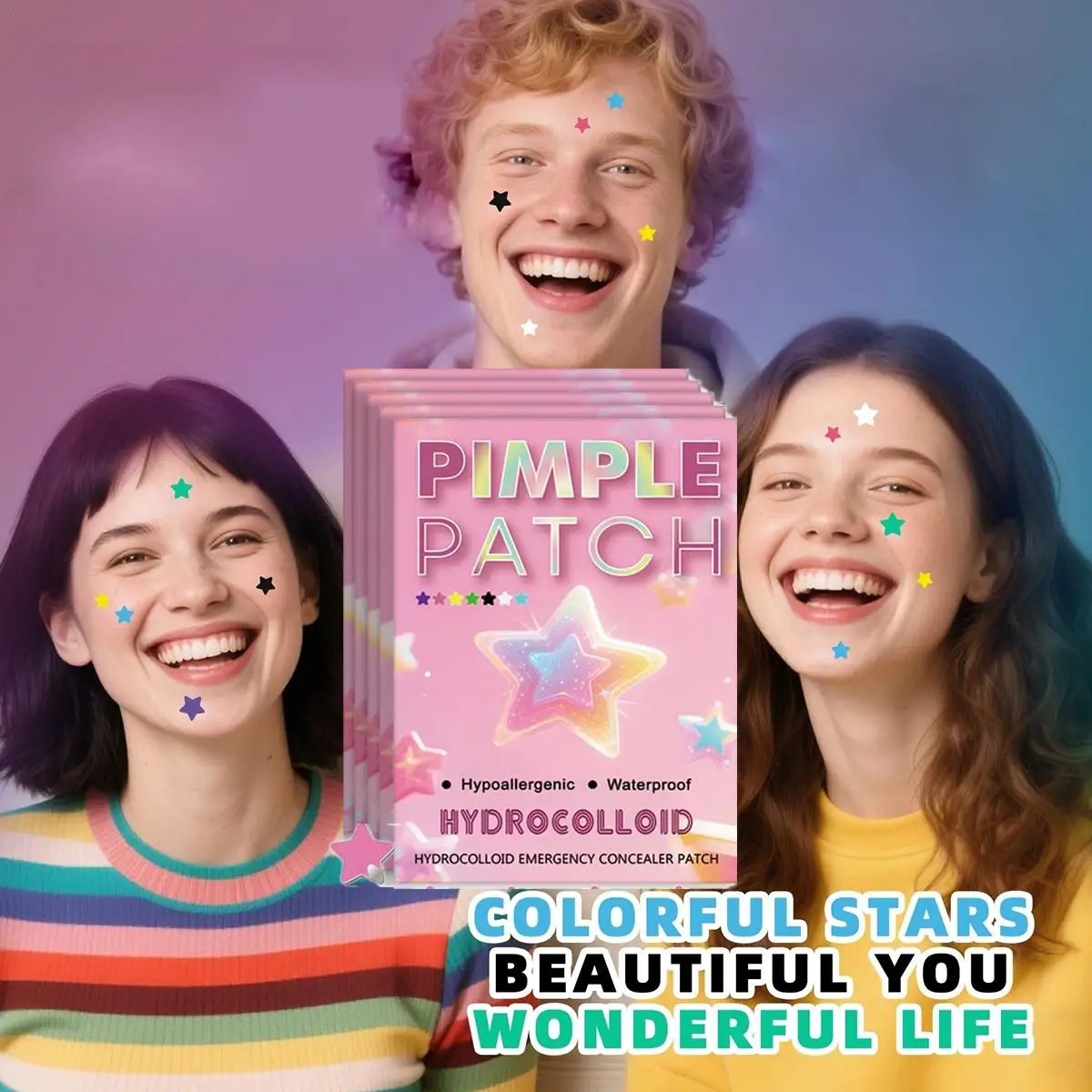 Colorful Hydrocolloid Pimple Patches For Covering Zits Blemishes Spots, Assorted Sizes Acne Pimple Patches Stickers-1400 Counts
Colorful Hydrocolloid Pimple Patches For Covering Zits Blemishes Spots, Assorted Sizes Acne Pimple Patches Stickers-1400 Counts