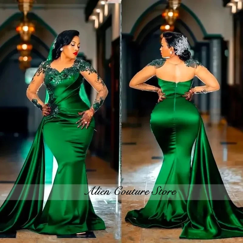Customized Prom Party Gown Formal Girls Pageant Satin Applique Mermaid Illusion Long Sleeve Sequins Evening Dresses
Customized Prom Party Gown Formal Girls Pageant Satin Applique Mermaid Illusion Long Sleeve Sequins Evening Dresses