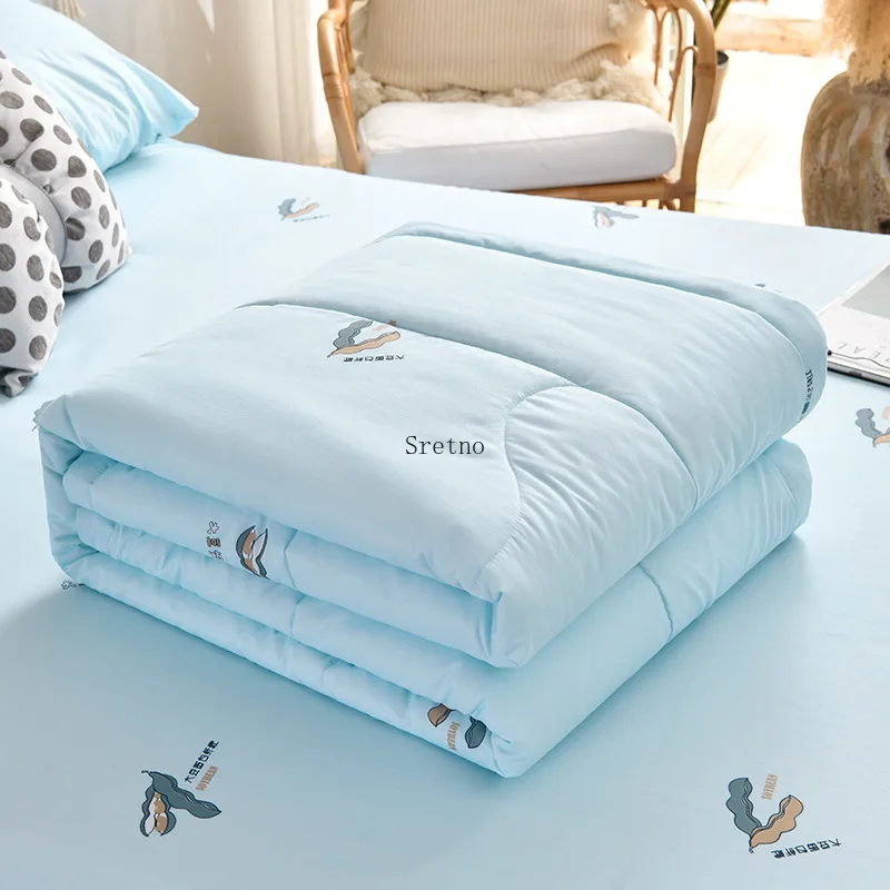 SRETNO Soybean Fiber Summer Cool Quilt Air Conditioning Sheet Double Thin Quilt Machine Washable Comforter colcha cama 150x200
SRETNO Soybean Fiber Summer Cool Quilt Air Conditioning Sheet Double Thin Quilt Machine Washable Comforter colcha cama 150x200