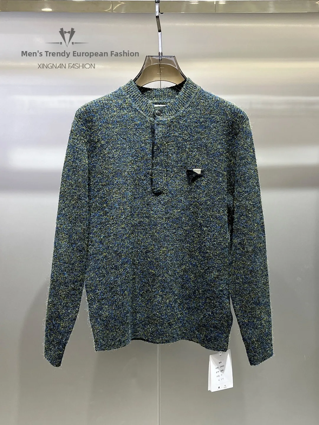 Casual Loose Men's Knitted Sweater round Ne f Button Warm Thiened Base Layer irt Comfortable Soft Polyester Blend
Casual Loose Men's Knitted Sweater round Ne f Button Warm Thiened Base Layer irt Comfortable Soft Polyester Blend