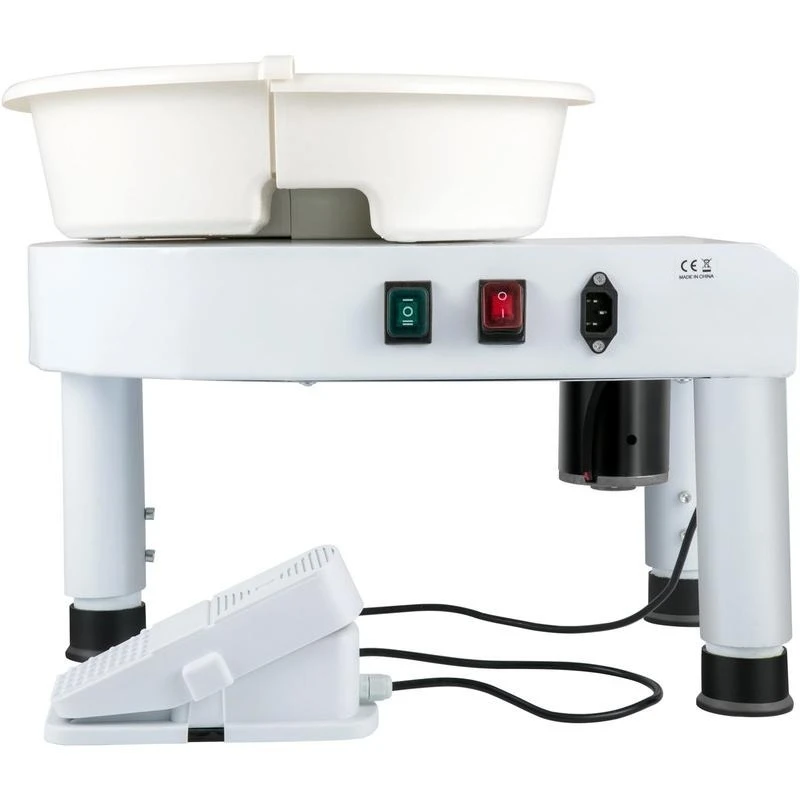 Pottery Wheel, 11in Ceramic Wheel Forming Machine, 0-300RPM Speed Manual Adjustable 0-7.8in Lift Leg, Foot Pedal Detachable Basin, Sculpting Tool Accessory Kit for Work Art Craft DIY
Pottery Wheel, 11in Ceramic Wheel Forming Machine, 0-300RPM Speed Manual Adjustable 0-7.8in Lift Leg, Foot Pedal Detachable Basin, Sculpting Tool Accessory Kit for Work Art Craft DIY