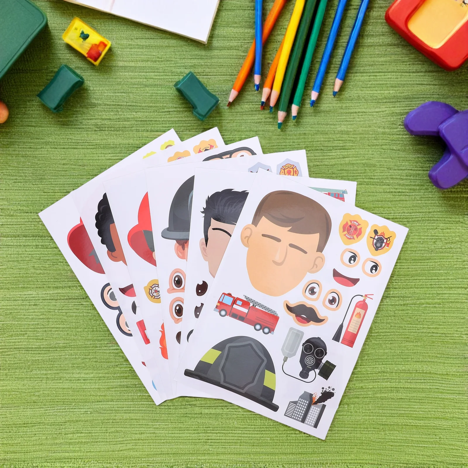 12 Sheets Firefighter Sticker Set For Kids Make A Face Puzzle Craft Activity School Party Supplies Fireman Stickers Firefighter
12 Sheets Firefighter Sticker Set For Kids Make A Face Puzzle Craft Activity School Party Supplies Fireman Stickers Firefighter