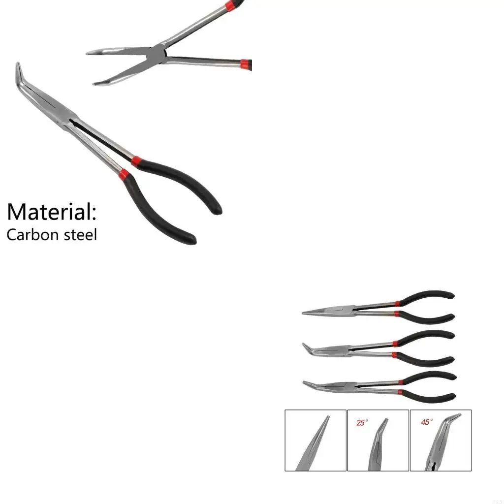 P82E 3Pcs Long Nose Pliers Set Straight Bent Tip Mechanic Equipment Hand Tools For professional traders and DIYers
P82E 3Pcs Long Nose Pliers Set Straight Bent Tip Mechanic Equipment Hand Tools For professional traders and DIYers