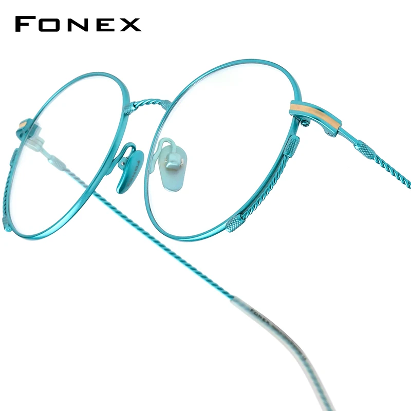 FONEX Pure Titanium Glasses Frame Women Fashion Brand Design Retro Round Eyeglasses for Men Japanese Ultralight Eyewear 85719
FONEX Pure Titanium Glasses Frame Women Fashion Brand Design Retro Round Eyeglasses for Men Japanese Ultralight Eyewear 85719