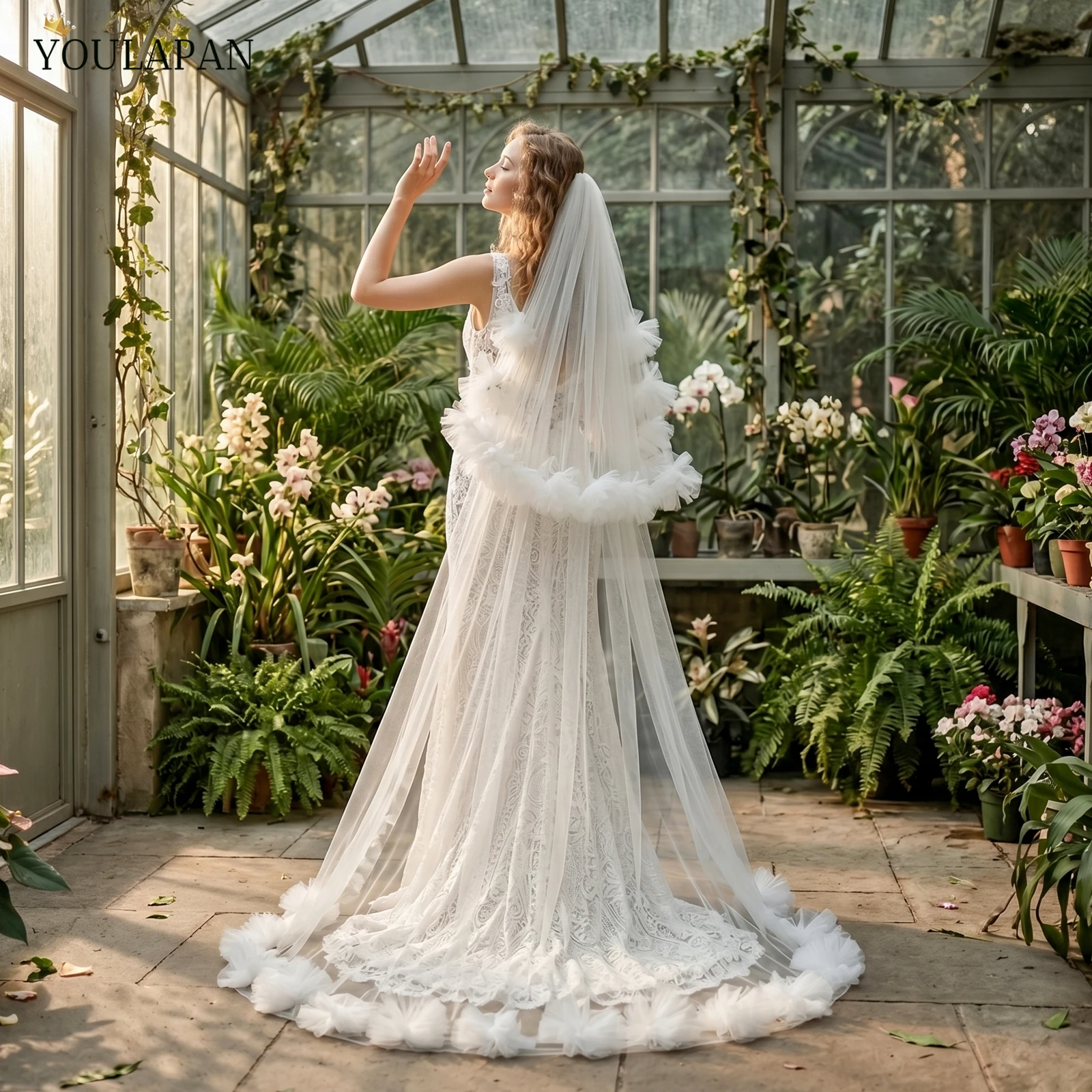 TOPQUEEN 3d Flower Voile MariéE Waltz Velo De Novia 2 Layered White Tail Things For Weddings Bruiloft Accessories M136
TOPQUEEN 3d Flower Voile MariéE Waltz Velo De Novia 2 Layered White Tail Things For Weddings Bruiloft Accessories M136