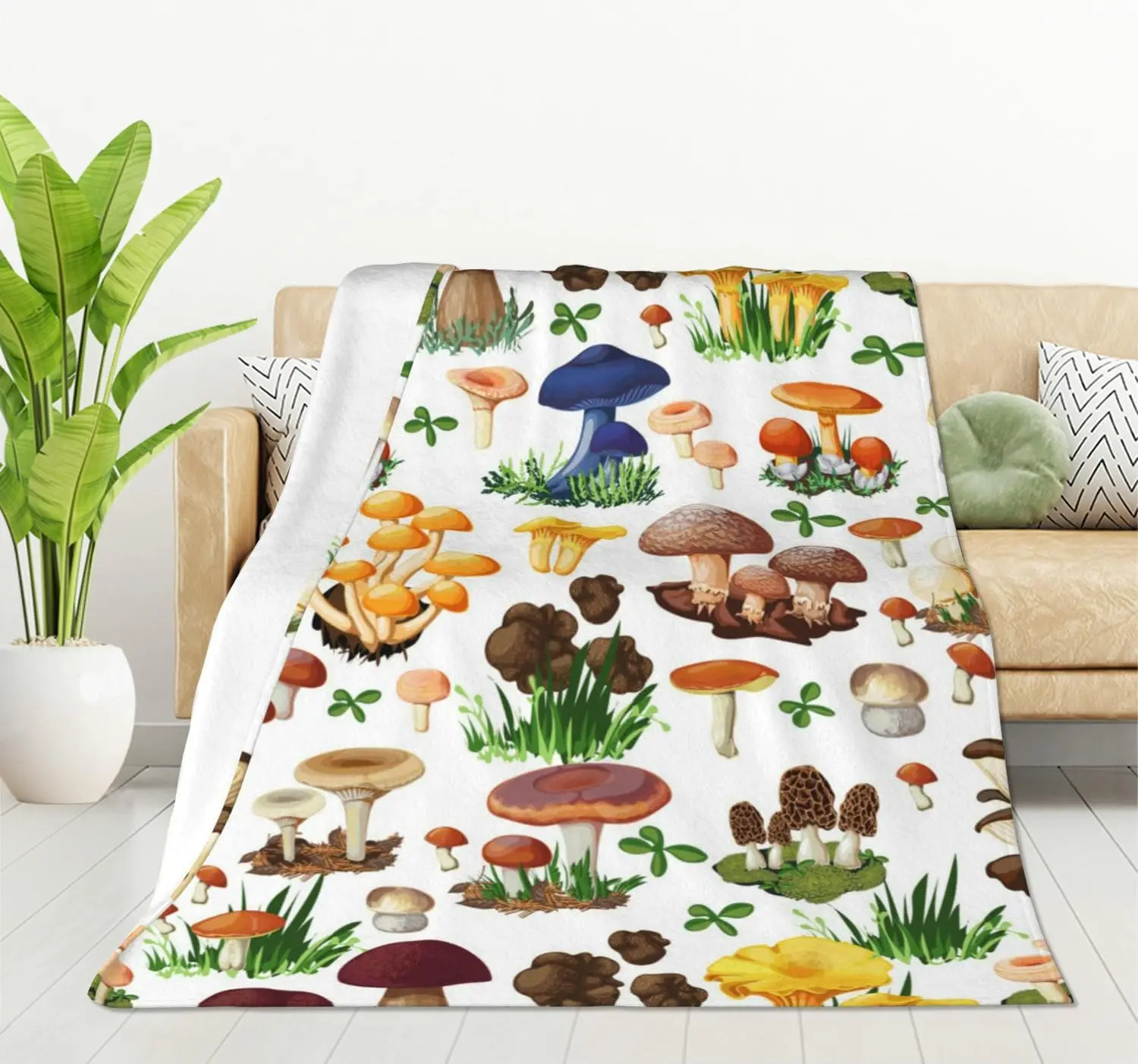Mushroom Blanket, Super Soft Forest Wild Species Throw Blanket 50""X60"" Blanket For Bed Couch Chair Fall Winter Camping Living
Mushroom Blanket, Super Soft Forest Wild Species Throw Blanket 50""X60"" Blanket For Bed Couch Chair Fall Winter Camping Living