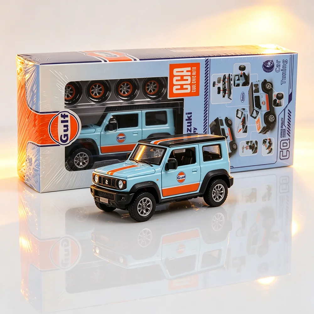 CCA MSZ 1:32 DIY Blue Gulf Suzuki Jimny Alloy Toy Car Model Racing Alloy assembly series sports car Fitting style Multiple color
CCA MSZ 1:32 DIY Blue Gulf Suzuki Jimny Alloy Toy Car Model Racing Alloy assembly series sports car Fitting style Multiple color