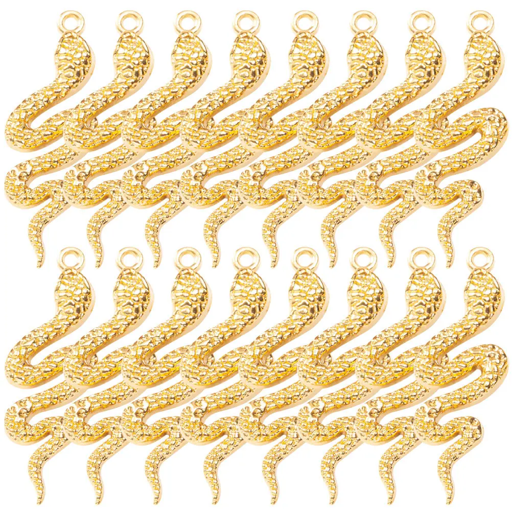 32Pcs Snake Charm Pendant for Jewelry Making DIY Arts Crafts Projects Necklace Bracelet Key Ring Anklet Sweater Chain
32Pcs Snake Charm Pendant for Jewelry Making DIY Arts Crafts Projects Necklace Bracelet Key Ring Anklet Sweater Chain