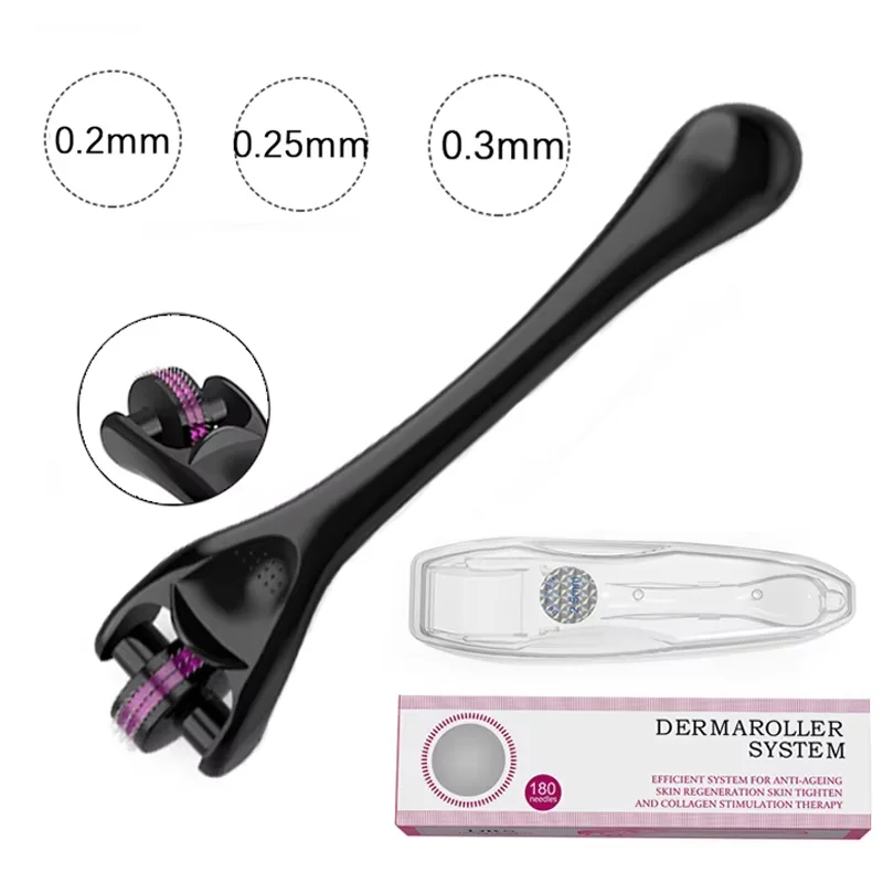 Black Derma Roller 180 Stainless Steel Black Microneedling Roller Facial Skin Care Home Use for Face Beauty Massage Tools
Black Derma Roller 180 Stainless Steel Black Microneedling Roller Facial Skin Care Home Use for Face Beauty Massage Tools