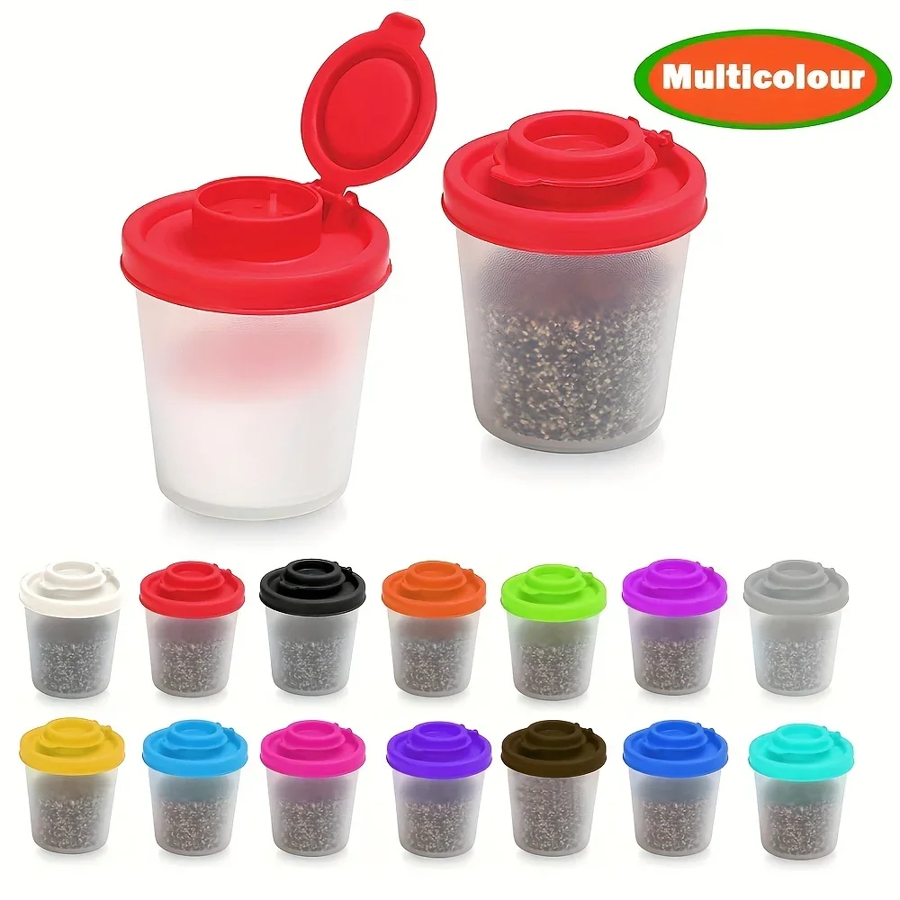 Salt and Pepper Shakers, Moisture Proof Travel Spice Set, Clear Plastic Airtight Jar with Colored Lids for Camping Picnic BBQ
Salt and Pepper Shakers, Moisture Proof Travel Spice Set, Clear Plastic Airtight Jar with Colored Lids for Camping Picnic BBQ
