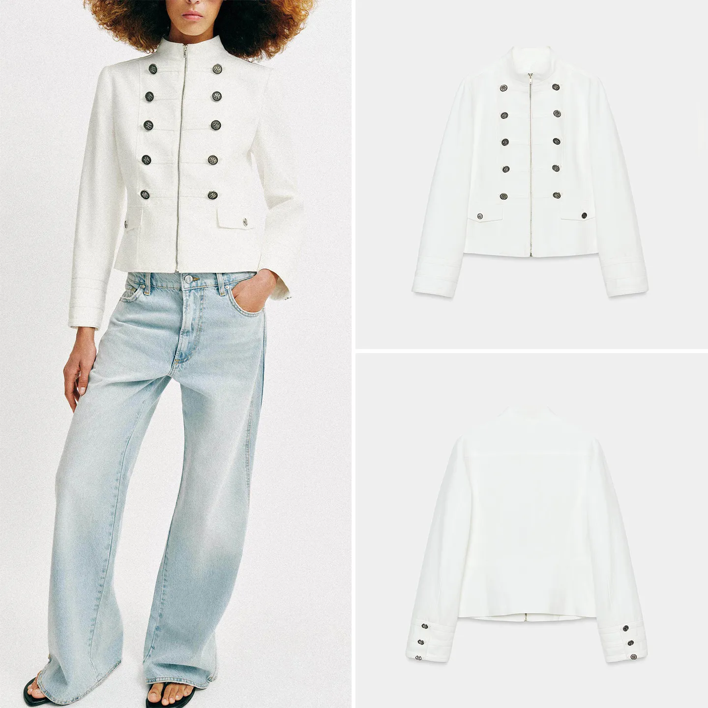 Women's Long Sleeve Stand Collar Button Decorated Zipper Suit Jacket 2026 New Summer Outfit Style Standard Fit Other Material
Women's Long Sleeve Stand Collar Button Decorated Zipper Suit Jacket 2026 New Summer Outfit Style Standard Fit Other Material
