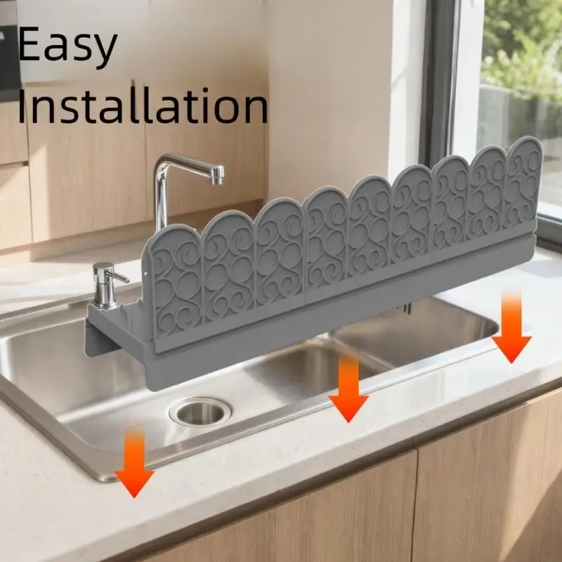 H8WB Flexible Silicone Sink Edges Guard With Suction Technology Removable Splashes Prevention Systems For Kitchen Use
H8WB Flexible Silicone Sink Edges Guard With Suction Technology Removable Splashes Prevention Systems For Kitchen Use
