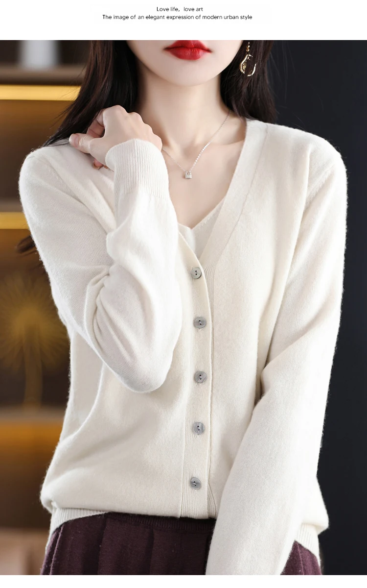 New 100% Basic Merino Wool Sweater Women Undershirt V-Neck Solid Casual Cardigan Knitwear Warm Soft Clothing Tops Autumn Winter
New 100% Basic Merino Wool Sweater Women Undershirt V-Neck Solid Casual Cardigan Knitwear Warm Soft Clothing Tops Autumn Winter