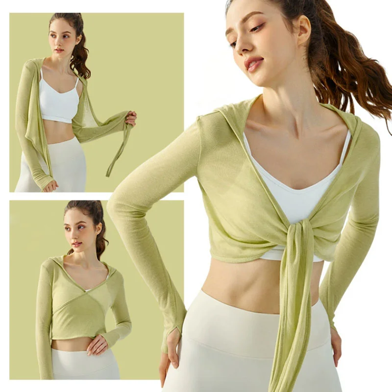 Aiithuug Tie Front Yoga Укороченный топ с длинными рукавами и галстуком спереди с отверстием для большого пальца Летние пляжные сетчатые накидки для йоги с плечами для платья с капюшоном
Aiithuug Tie Front Yoga Укороченный топ с длинными рукавами и галстуком спереди с отверстием для большого пальца Летние пляжные сетчатые накидки для йоги с плечами для платья с капюшоном