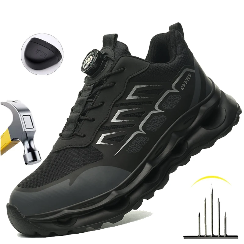 Ultra-Light Safety Shoes Men Steel Toe Breathable Work Boots for Healthcare & Cleanrooms Rotary Button Adjustable Safety Shoes
Ultra-Light Safety Shoes Men Steel Toe Breathable Work Boots for Healthcare & Cleanrooms Rotary Button Adjustable Safety Shoes
