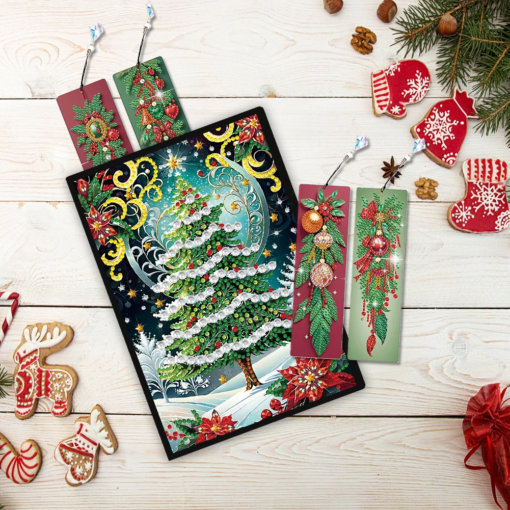 Christmas Tree A5 Size Diamond Painting Notebook Set with 4Pcs Bookmark Gift
Christmas Tree A5 Size Diamond Painting Notebook Set with 4Pcs Bookmark Gift