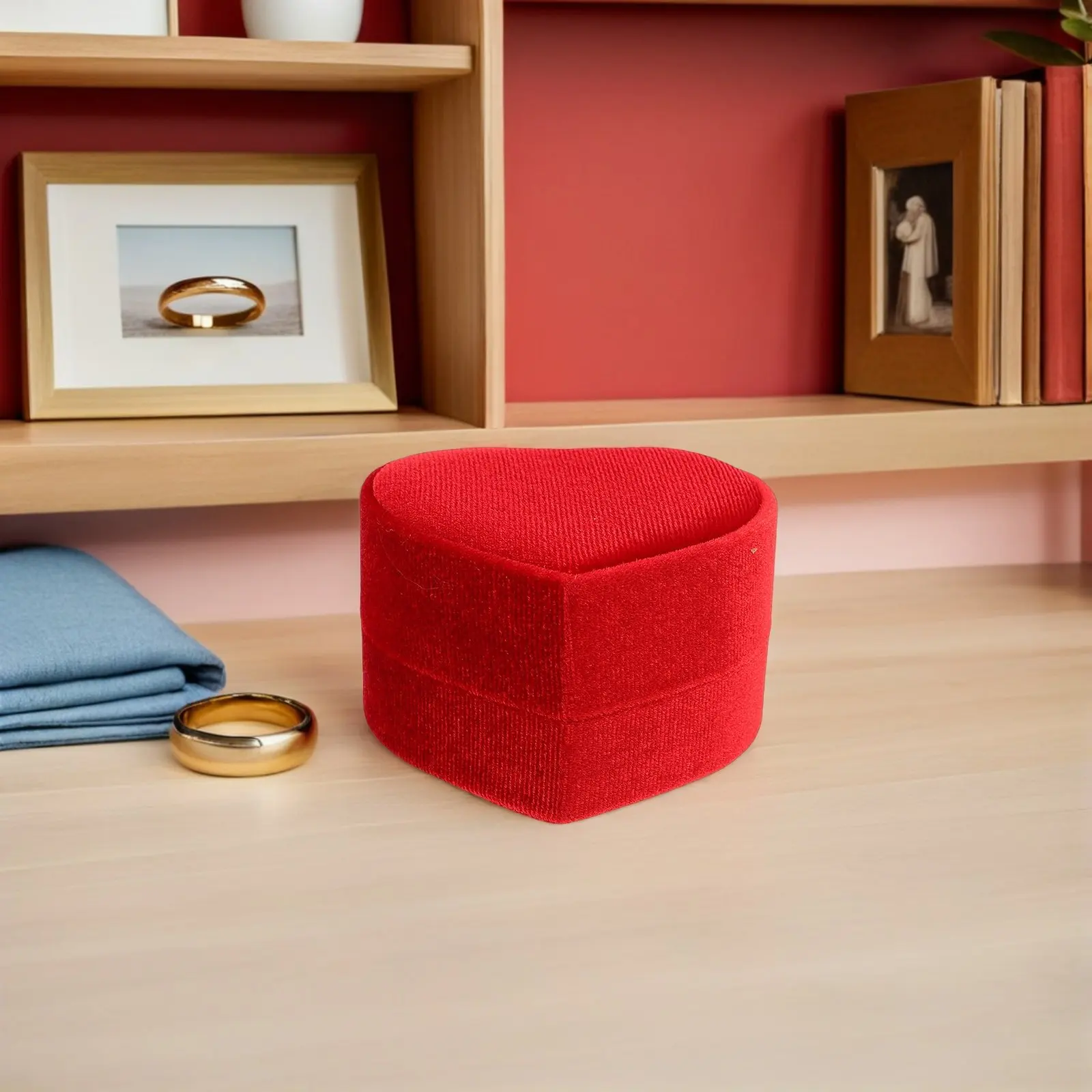 Шкатулка для украшений в форме сердца, держатель для колец, с мягкой подкладкой, на одно место, футляр для обручального кольца, органайзер для свадебной церемонии и предложения руки и сердца
Шкатулка для украшений в форме сердца, держатель для колец, с мягкой подкладкой, на одно место, футляр для обручального кольца, органайзер для свадебной церемонии и предложения руки и сердца