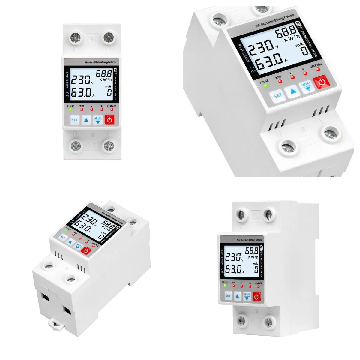 Tuya 63A Wi-Fi умная защита от пониженного напряжения, реле, счетчик энергии, кВтч, таймер, дистанционное управление SVP-688W-B
Tuya 63A Wi-Fi умная защита от пониженного напряжения, реле, счетчик энергии, кВтч, таймер, дистанционное управление SVP-688W-B