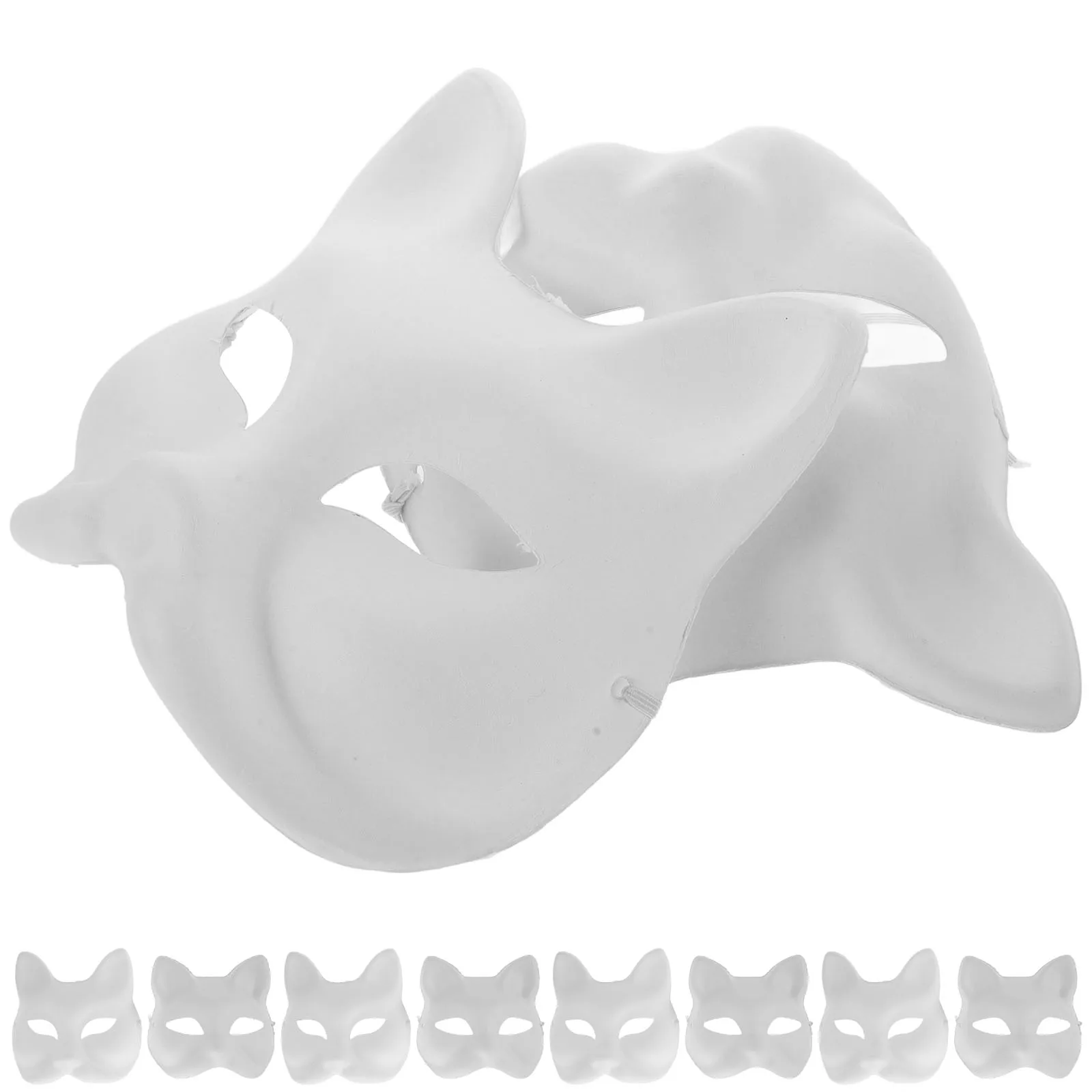 10pcs Paintable Animal Masks Craft Kits Handmade Face Masks Halloween Lightweight Plastic Cosplay Cat Unpainted
10pcs Paintable Animal Masks Craft Kits Handmade Face Masks Halloween Lightweight Plastic Cosplay Cat Unpainted