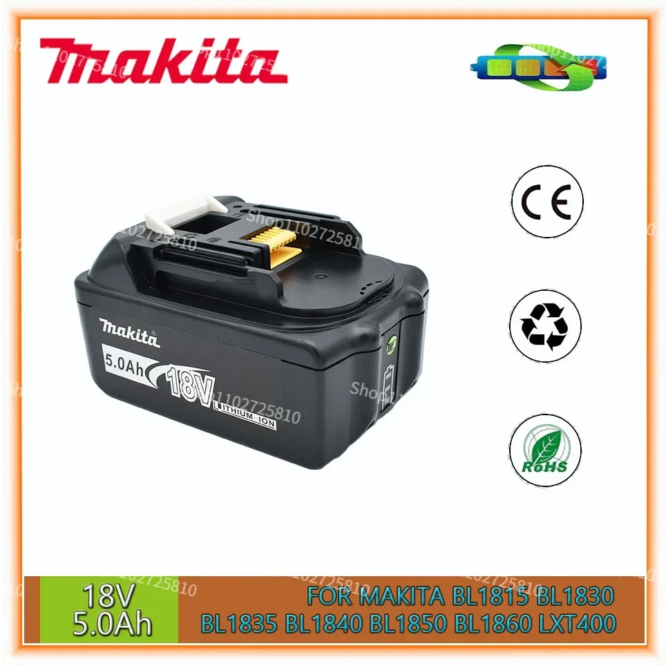 Литий-ионный аккумулятор Makita 18 в 5,0 Ач для Makita BL1830 BL1815 BL1860 BL1840, Сменный аккумулятор для электроинструмента
Литий-ионный аккумулятор Makita 18 в 5,0 Ач для Makita BL1830 BL1815 BL1860 BL1840, Сменный аккумулятор для электроинструмента