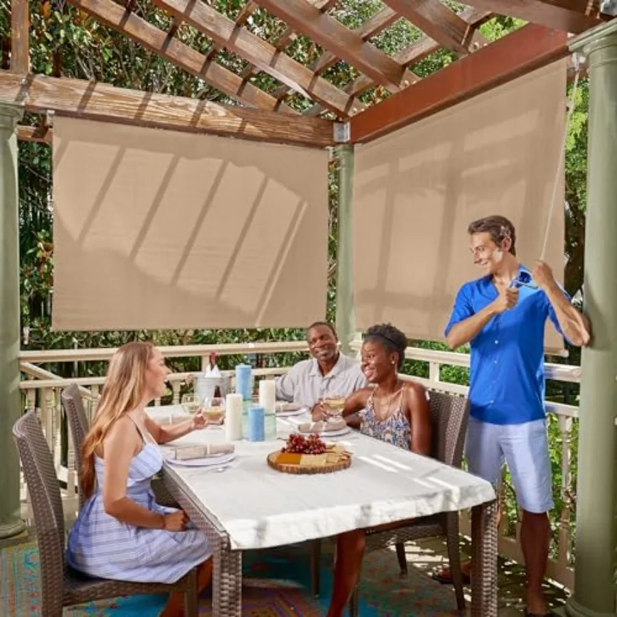 Outdoor Roller Shade with Wand - 90% UV Block Breathable Light Filtering Shade for Patio or Porch, Fade-Resistant, Mold-Resista
Outdoor Roller Shade with Wand - 90% UV Block Breathable Light Filtering Shade for Patio or Porch, Fade-Resistant, Mold-Resista