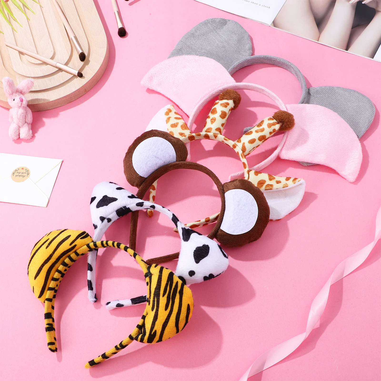 6pcs Animal Headdress Set Trendy Headbands for Party Funny Spa Ears Cosplay Hairband Girls Hair Accessories Lightweight
6pcs Animal Headdress Set Trendy Headbands for Party Funny Spa Ears Cosplay Hairband Girls Hair Accessories Lightweight