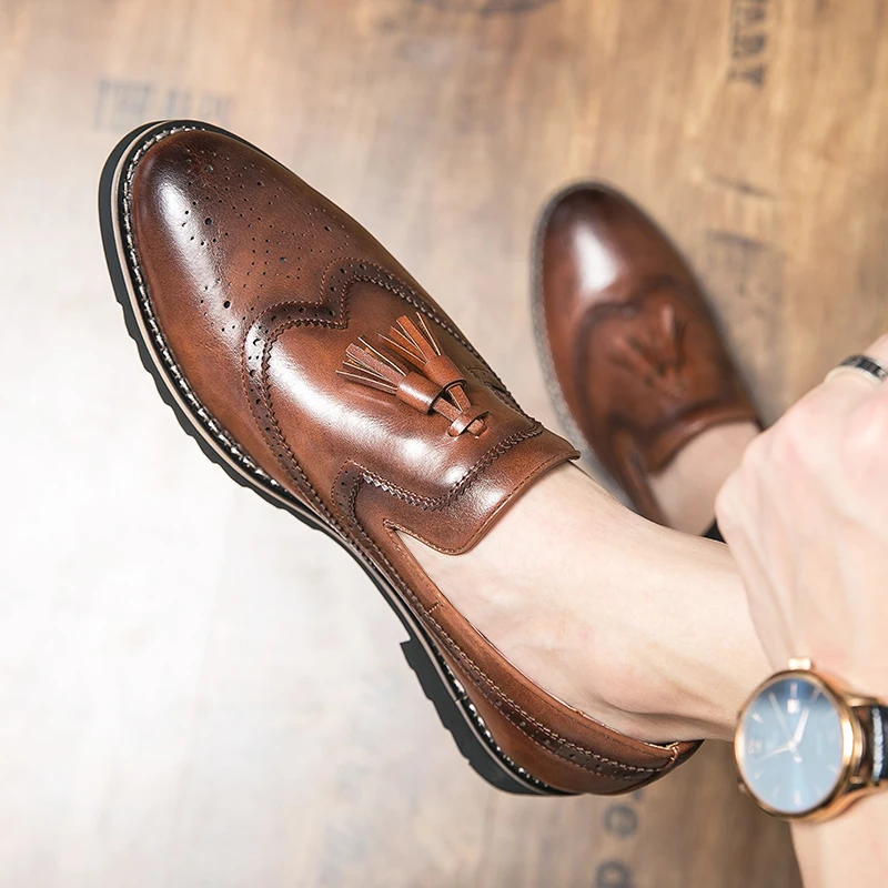 Genuine Leather Mens Loafers Handmade Wedding Party Casual Dress Shoes Summer 2025 Autumn Footwear for Men
Genuine Leather Mens Loafers Handmade Wedding Party Casual Dress Shoes Summer 2025 Autumn Footwear for Men