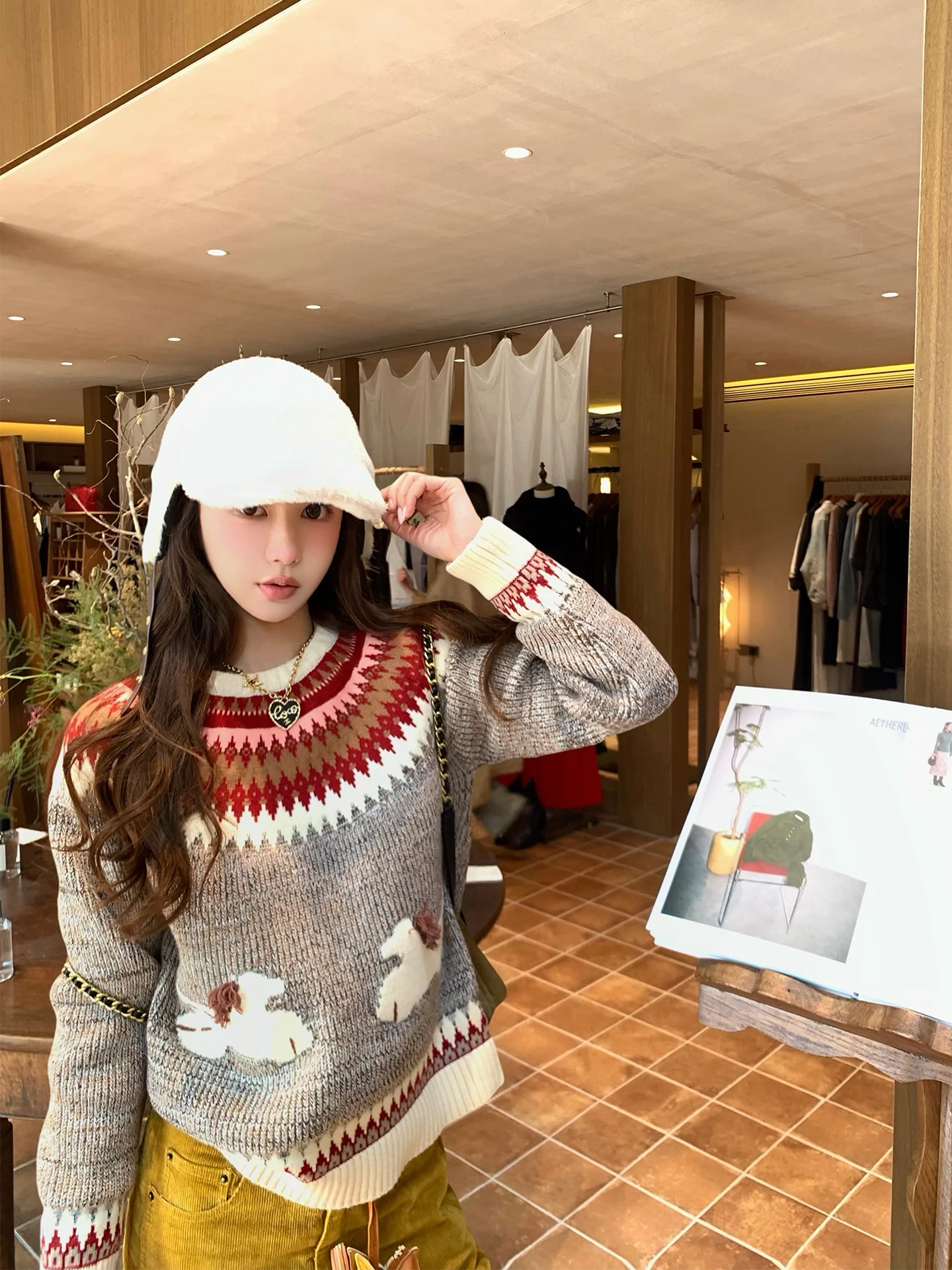 Xuekeke Fair Isle Sweater Women's Autumn Winter Layering Warm Loose High-End Feeling Top Casual Sle Long Sve Knitwear
Xuekeke Fair Isle Sweater Women's Autumn Winter Layering Warm Loose High-End Feeling Top Casual Sle Long Sve Knitwear