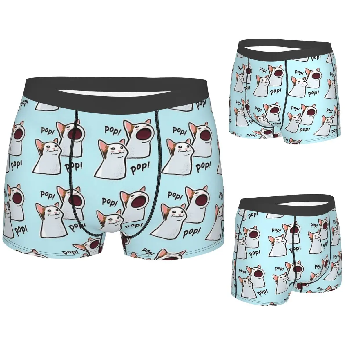 Boxer Underpants Shorts Pop Cat Meme PopCat Popping Cat Panties Men Comfortable Underwear for Homme Man Boyfriend Gift
Boxer Underpants Shorts Pop Cat Meme PopCat Popping Cat Panties Men Comfortable Underwear for Homme Man Boyfriend Gift