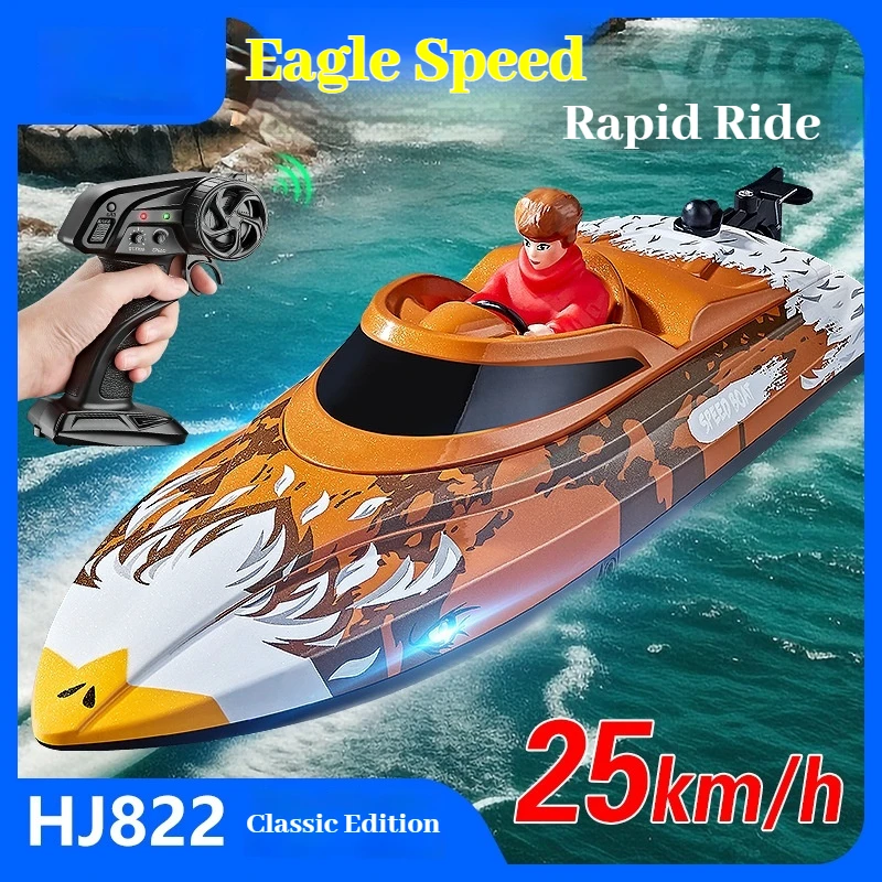 HJ822 RC Speed Boat 25km/h High Speed Waterproof With LED Lights Capsize Reset Function Pilot Figure Kids Outdoor Water Play Toy
HJ822 RC Speed Boat 25km/h High Speed Waterproof With LED Lights Capsize Reset Function Pilot Figure Kids Outdoor Water Play Toy