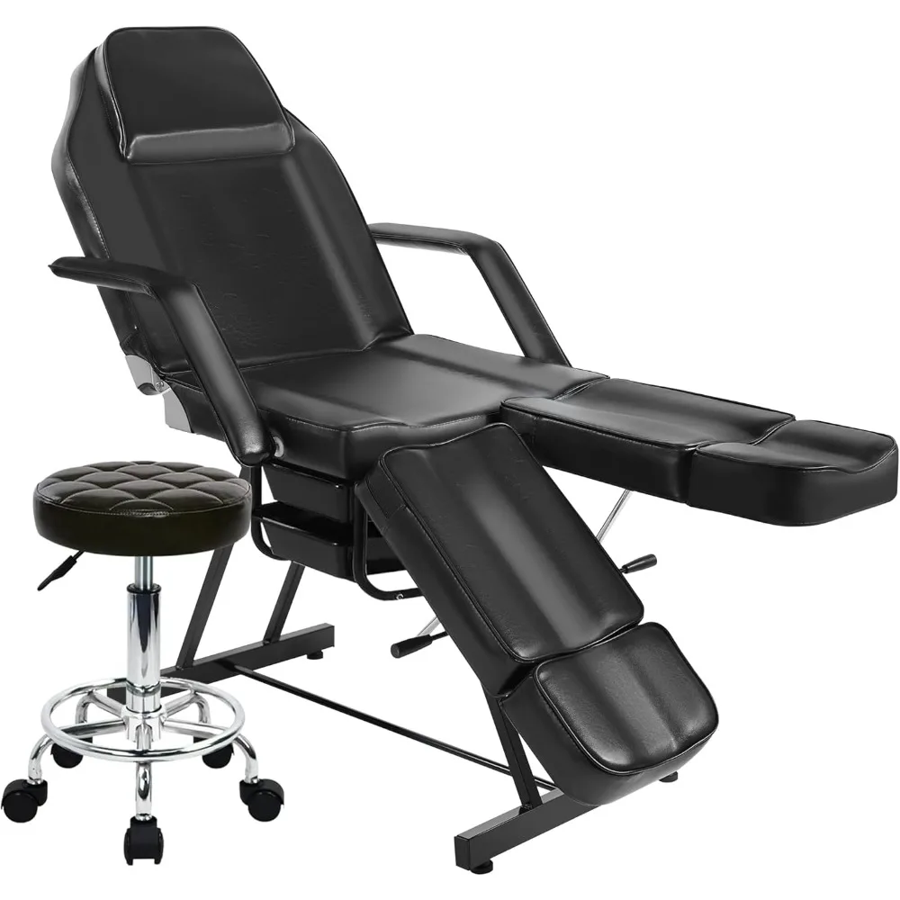 Tattoo Chair for Client, Facial Bed for Esthetician with Hydraulic Stool, Adjustable Massage Table with Split Legs Design, Profe 
Tattoo Chair for Client, Facial Bed for Esthetician with Hydraulic Stool, Adjustable Massage Table with Split Legs Design, Profe