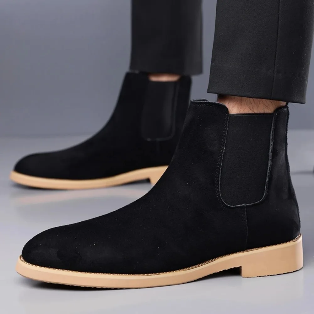 Men Chelsea Boots Faux Suede Solid Color Low Heel Classic Business Men Boots Size 38-48
Men Chelsea Boots Faux Suede Solid Color Low Heel Classic Business Men Boots Size 38-48