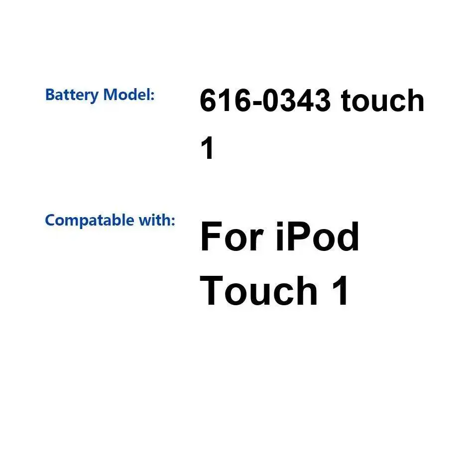 Long-Lasting Premium Replacement MP3 Battery For Apple iPod Touch 1 616-0343 900mAh
Long-Lasting Premium Replacement MP3 Battery For Apple iPod Touch 1 616-0343 900mAh