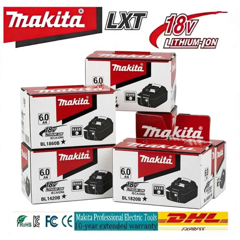 Genuine 6AH makita BL1860 6ah Battery Power Tools Li-ion Replacement LXT BL1850 BL1840 for 18V Screwdriver with BMS 18v battery
Genuine 6AH makita BL1860 6ah Battery Power Tools Li-ion Replacement LXT BL1850 BL1840 for 18V Screwdriver with BMS 18v battery