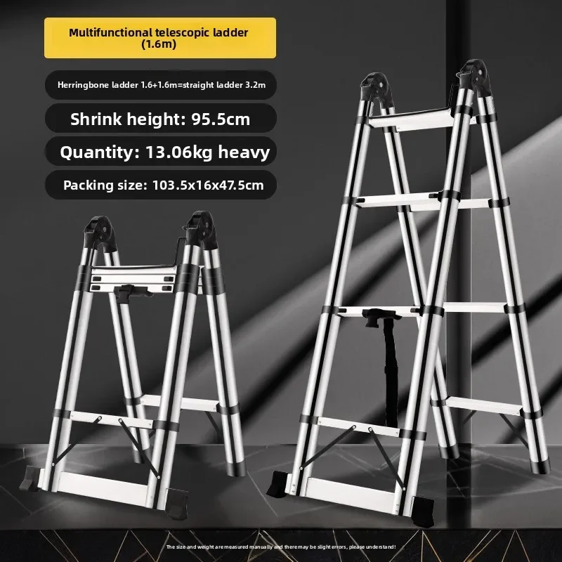 Stainless steel telescopic ladder multi-functional joint dual-purpose herringbone ladder folding household ladder bamboo joint
Stainless steel telescopic ladder multi-functional joint dual-purpose herringbone ladder folding household ladder bamboo joint