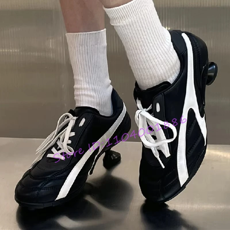 Novelty Strange Heel Women's Pumps Round Toe Lace Up High Heels Black White Lace-Up Fashion Comfortable Retro Casual Shoes
Novelty Strange Heel Women's Pumps Round Toe Lace Up High Heels Black White Lace-Up Fashion Comfortable Retro Casual Shoes