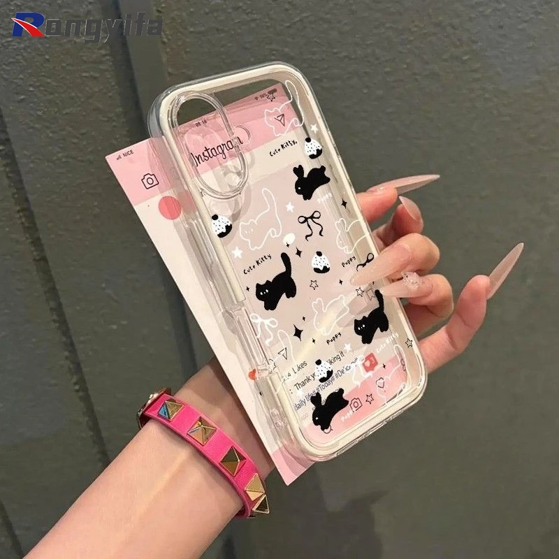 Cute Cartoon Cat Rabbit Line Phone Case For iQOO Z10 Z9 Turbo Z9X Z8 Z8X Z7 Z7X Z7i Z6 Lite Z5X Z5 Z3 Color Border Clear Cover
Cute Cartoon Cat Rabbit Line Phone Case For iQOO Z10 Z9 Turbo Z9X Z8 Z8X Z7 Z7X Z7i Z6 Lite Z5X Z5 Z3 Color Border Clear Cover