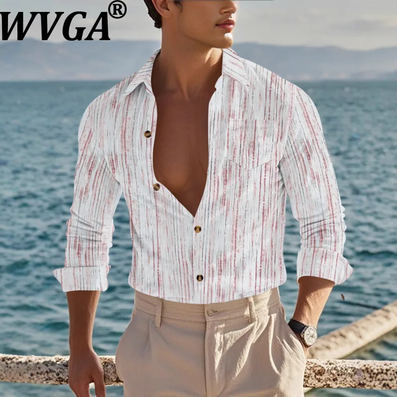 WVGA весна осень новые мужские полосатые модные повседневные рубашки с карманами и длинными рукавами нишевые шикарные повседневные топы с отложным воротником W16673
WVGA весна осень новые мужские полосатые модные повседневные рубашки с карманами и длинными рукавами нишевые шикарные повседневные топы с отложным воротником W16673