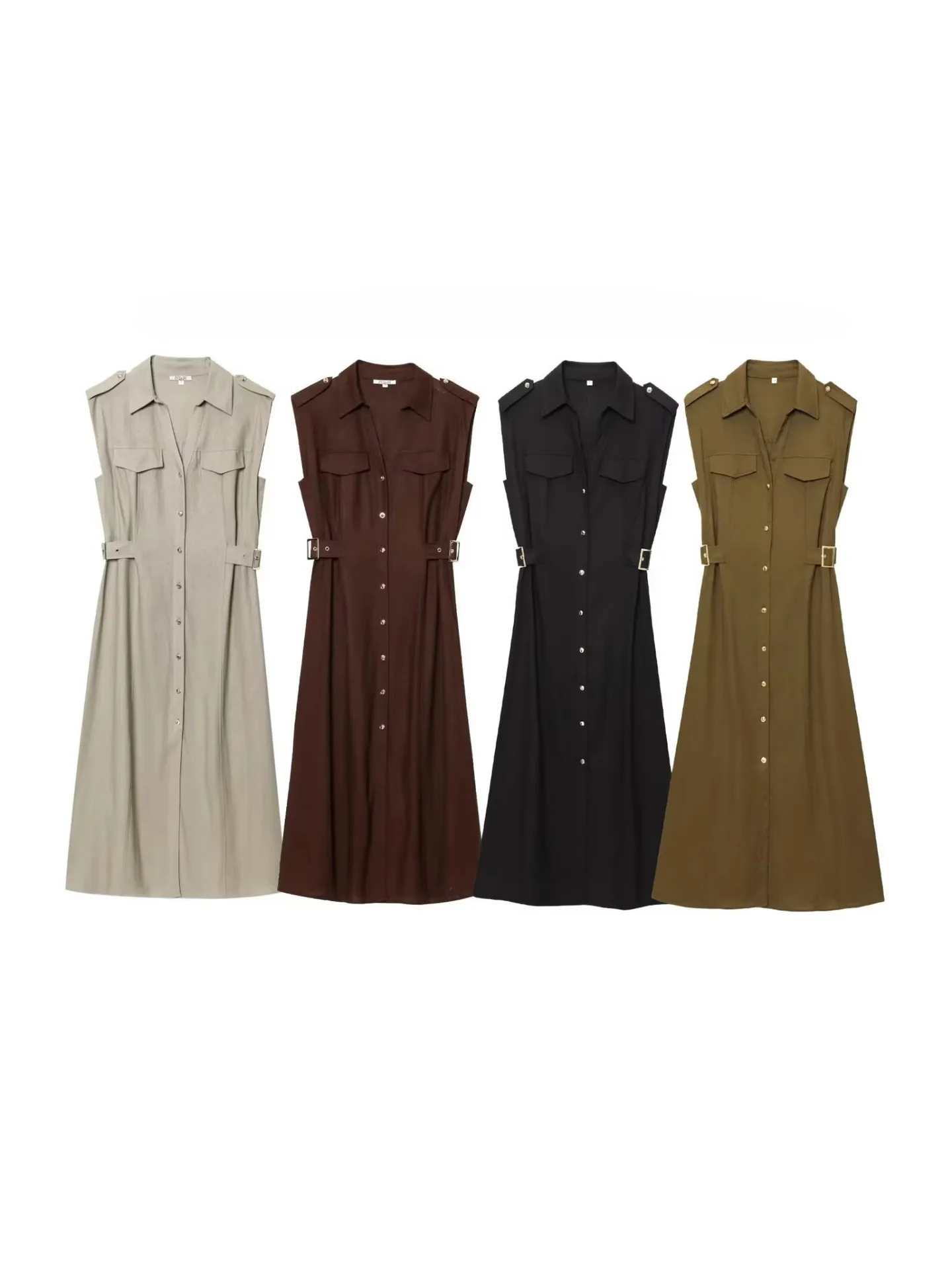 Withered New Women's Clothing European And American Style Fashionable Temperament Simple Midi Dress
Withered New Women's Clothing European And American Style Fashionable Temperament Simple Midi Dress